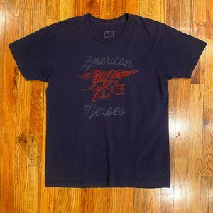 1791 Supply & Co Men's U.S. Navy Seal T-Shirt Navy Size Large